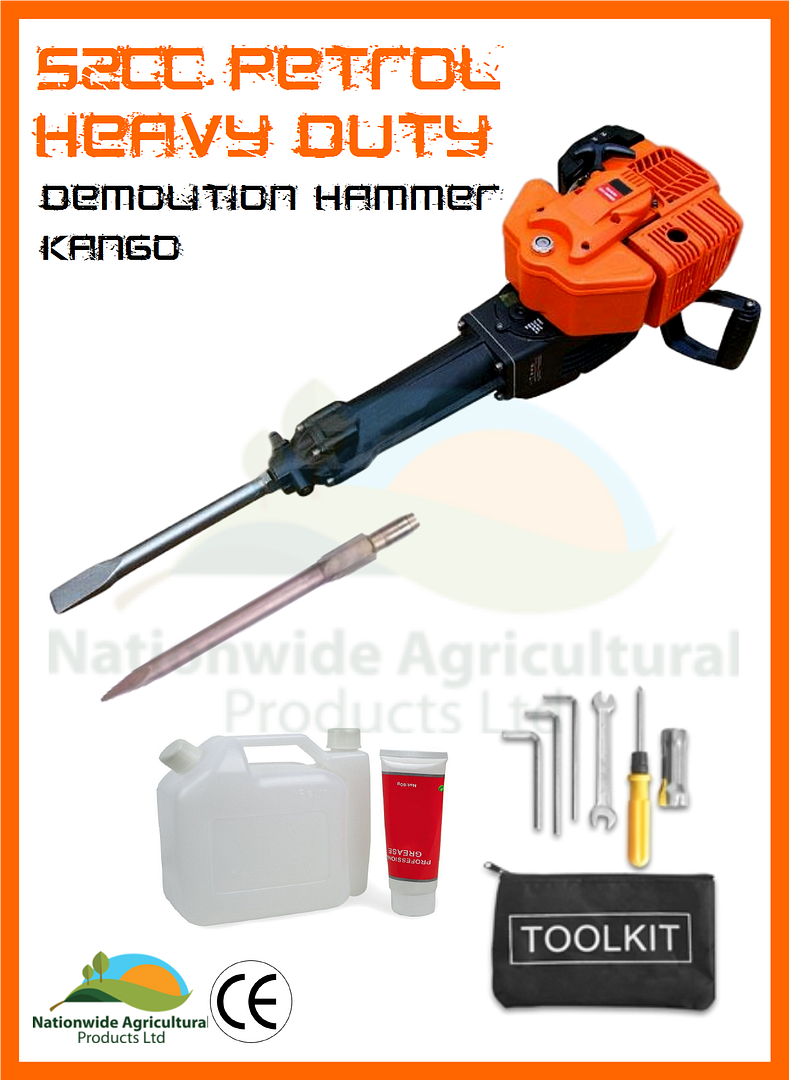 52cc PETROL KANGO JACK HAMMER / CONCRETE BREAKER NEW 2017 MODEL